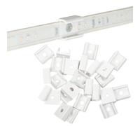 Lot de 25 clips de fixation compatibles avec Philips Hue Lightstrip V4 - Blanc - Montage sûr et discret de vos bandes LED - Idéal pour un éclairage flexible dans toute la maison