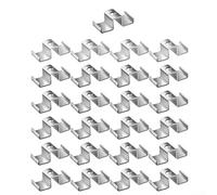 Lot de 25 clips de selle en acier galvanisé pour râper, fixation de grille avec trou ovale, fixation antirouille pour système de drainage, allée et escalier