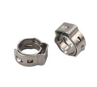 Lot de 25 colliers de serrage en acier inoxydable 304 avec 1 oreille en continu pour une étanchéité fiable à 360 degrés de tuyaux à paroi mince (7 mm)