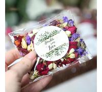 Lot de 25 confettis de fleurs naturelles Pétales de rose pour mariage Biodégradables Pour fête d'anniversaire