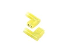 Lot de 25 connecteurs à sertir for automobile, bornes à déconnexion rapide, kit d'assortiment de cosses à fourche for fil femelle de 6,3 mm(Yellow)