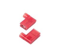 Lot de 25 connecteurs à sertir for automobile, bornes à déconnexion rapide, kit d'assortiment de cosses à fourche for fil femelle de 6,3 mm(Red)