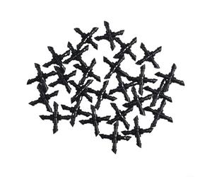 Lot de 25 connecteurs croisés 4 mm ID 4 voies en polypropylène stabilisé aux UV pour l'irrigation goutte à goutte et l'arrosage du paysage