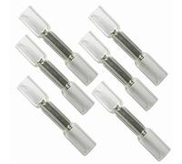 Lot de 25 connecteurs thermorétractables bout à bout- Sertissage de câbles électriques, connecteurs de fils isolés for des connexions fiables(White)