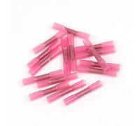 Lot de 25 connecteurs thermorétractables - Connecteurs de câble avec gaine thermorétractable étanche - Rouge - 0,75-1,5 mm²