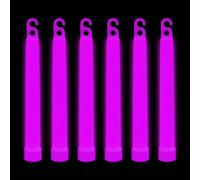 Lot de 25 cordons phosphorescents de 15,2 cm - Rose ultra lumineux - Pour camping, réveillon du Nouvel An, festivals, fêtes - Étanches, non toxiques et durables de 12 heures