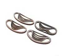 Lot de 25 courroies de ponceuse pneumatique - 330 mm x 10 mm - Grain 60/80/100/120 - Convient pour les machines portables et les projets de bricolage