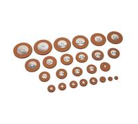 Lot de 25 coussinets en cuir Yootones pour saxophone alto, 14 tailles, accessoires de remplacement, marron