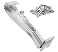 Lot de 25 crochets de gouttière de 12,7 cm, supports de gouttière cachés robustes avec vis pré-insérées, supports de gouttière en aluminium pour réparer les gouttières affaissées