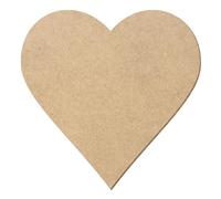 Lot de 25 cœurs en bois MDF - Décoration bricolage - 1-50 cm - Hauteur x largeur : 6 x 6 cm