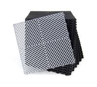 Lot de 25 dalles de sol clipsables - GRIS CLAIR - (4m²) pour garage, cellier, atelier, abris de jardin. Effet Damier 40x40cm, ép.1,8cm, Marque CLIC & dalle, série CLASSIC, Intérieur-Extérieur.