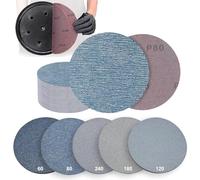 Lot de 25 Disques Abrasifs 225mm Maille, Filet Céramique Papier à Poncer | Grain 60/80/120/180/240 Anti Poussière Papier de verre Disque de ponçage Pour Ponceuse Girafe, Murale et Plâtre Téléscopique