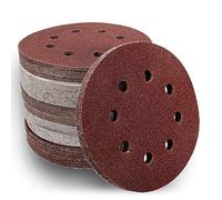Lot de 25 disques abrasifs compatibles avec Bosch PEX 400 AE - Avec PEX400AE - Grain au choix - K40 K60 K80 K120 K180 K240 (125 mm, 8 trous) (K80)