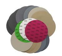 Lot de 25 Disques Abrasifs de Ponçage Ronds pour Ponceuse, Meuleuse Électrique 150 mm Grain 800/1500/2000/3000/4000