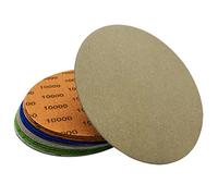 Lot de 25 disques abrasifs ronds, 150 mm, à eau sèche et humide, grain 3000, 4000, 5000, 7000, 10000, pour ponceuse excentrique, papier abrasif pour bois, métal et voiture