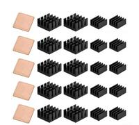 Lot de 25 dissipateurs thermiques en alliage d'aluminium + cuivre compatibles avec Raspberry Pi Series