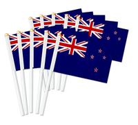 Lot de 25 drapeaux portables Nouvelle-Zélande, décor Nouvelle-Zélande tenu à la main, bannière de décoration à la main Nouvelle-Zélande