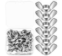 Lot de 25 écrous à ailettes M8 en acier inoxydable - Assortiment d'écrous papillon - Filetage métrique M8 - Écrous papillon - Écrous papillon