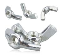 Lot de 25 écrous papillon en acier inoxydable - Pour une utilisation universelle - Charge lourde - Écrous papillon certifiés standard pour installations et outils de bricolage - Argenté (M3)