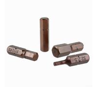 Lot de 25 embouts de tournevis hexagonaux magnétiques de 6,35 mm avec alliage d'acier de 25 mm de long et porte-embout pour un accès aux espaces restreints