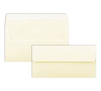 Lot de 25 enveloppes à lettres - DIN long - Vanille (crème) - 110 g/m² - 11 x 22 cm - Très indéformables - Fermeture adhésive - Marque de qualité : FarbenFroh by GUSTAV NEUSER