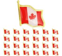 Lot de 25 épingles à drapeau du Canada en alliage coloré de 20 mm idéales pour décorer un chapeau une cravate ou un sac à dos.