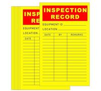 Lot de 25 étiquettes de sécurité pour dossiers d'inspection et de maintenance annuelle - Autocollants industriels pour contrôle de la qualité des équipements de prévention (PP)