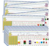 Lot de 25 étiquettes traditionnelles pour manuscrit EYFS et primaire, anglais et espagnol, 16,5 x 38,1 cm, fournitures scolaires pour la rentrée scolaire