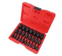 Lot de 25 extracteurs de vis à tête hexagonale pour vis cassées, goujons et raccords en carbone traité thermiquement