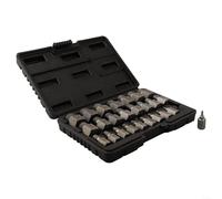 Lot de 25 extracteurs de vis MultiSpline avec clé à six pans creux pour extraire des vis endommagées, boulons et goujons avec boîte de rangement en plastique