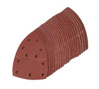 Lot de 25 feuilles abrasives auto-agrippantes 102 x 62 mm, 93 mm - Grain 40, 60, 80, 120 et 180 (5 de chaque)