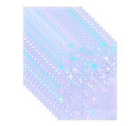 Lot de 25 feuilles de film holographique transparent en vinyle laminé à froid - 21,6 x 29,1 cm