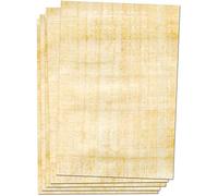 Lot de 25 feuilles de papier à lettre vintage DIN A4 - Papier photo imprimé des deux côtés - Aspect papyrus - Calendrier et cartes décoratives rétro