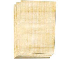 Lot de 25 feuilles de papier à lettre vintage DIN A4 - Papier photo imprimé des deux côtés - Aspect papyrus - Calendrier et cartes décoratives rétro