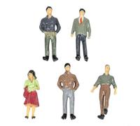 Lot de 25 figurines peintes à l'échelle 1:50 de 36 mm en plastique pour tracés de train, parc, plateformes, scènes de rue, décoration de diorama