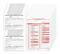 Lot de 25 formulaires de rapport d'inspection annuel du véhicule et 25 étiquettes d'inspection FMCSA, formulaire autocopiant à 3 plis, rapport d'inspection du véhicule conducteur (français non