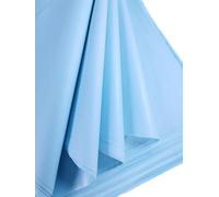 Lot De 25 Grandes Feuilles De Papier De Soie Sans Acide - Idéal Pour L'emballage Cadeau, Le Rangement, L'emballage, L'archivage - 70 X 50 Cm - Bleu Ciel