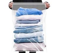 Lot de 25 grands sacs de voyage réutilisables en plastique étanche avec fermeture éclair pour vêtements et bagages 50 x 60 cm, 40 x 50 cm, 30 x 40 cm (sans trou)