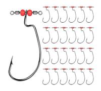 Lot de 25 hameçons Drop Shot avec émerillons - Installation rapide - Pour pêche en eau salée et accessoires de pêche à plusieurs scénarios