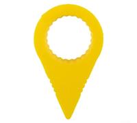 Lot de 25 indicateurs d'écrou - 19 mm - Modèle en polyuréthane - Moyeu de roue de voiture - Marqueur de fixation à tube long - Écrou de pneu - Capuchon anti-poussière - Jaune