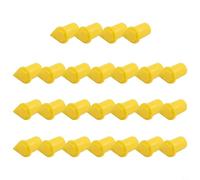 Lot de 25 indicateurs d'écrous de roue de 21 mm de long en polyéthylène jaune fluo pour surveillance de la sécurité et détection de desserrage sur camions, voitures, caravanes, remorques, compatibles
