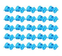 Lot de 25 isolateurs de clôture en plastique pour poteaux ronds et en T utilisés dans les installations de clôtures de périmètre de ferme, de ranch et d'arrière-cour (bleu)