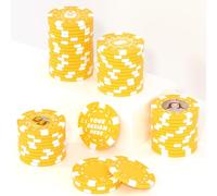 Lot de 25 jetons de poker en argile personnalisés pour 13 couleurs, jetons de poker personnalisés de 40 mm de taille 11,5 g avec logo, image ou texte, jetons de boisson personnalisés pour bar, fête