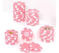 Lot de 25 jetons de poker en argile personnalisés pour 13 couleurs, jetons de poker personnalisés de 40 mm de taille 11,5 g avec logo, image ou texte, jetons de boisson personnalisés pour bar, fête