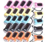Lot De 25 Lampe De Poche À Manivelle D'urgence De Voyage D'entreprise, Lampe De Poche À Dynamo Alimentée À L'énergie Solaire, Fournitures De Survie D'urgence