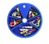 Lot de 25 leurres de pêche sur glace en métal conçus avec un corps de ver pour attraper les poissons d'eau douce tels que le bar, le bluesthésie et la perche