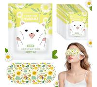 Lot de 25 masques auto-chauffants pour les yeux | Masque jetable pour les yeux secs, la migraine et le soulagement de la tension | Masque hydratant pour les yeux | Chaleur humide apaisante pour une