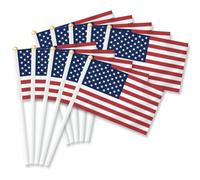 Lot de 25 mini drapeaux main des tats-Unis, banni re d corative