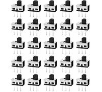 Lot de 25 Mini Interrupteur à Glissière 3 Broches 2 Positions 1P2T SPDT Panneau Commutateur à Glissière, Micro Interrupteur à