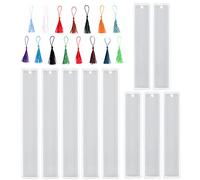 Lot de 25 moules rectangulaires en silicone avec pompons - 3 tailles - Pour moulage de résine - Bijoux en résine - Artisanat - Plateau à bijoux